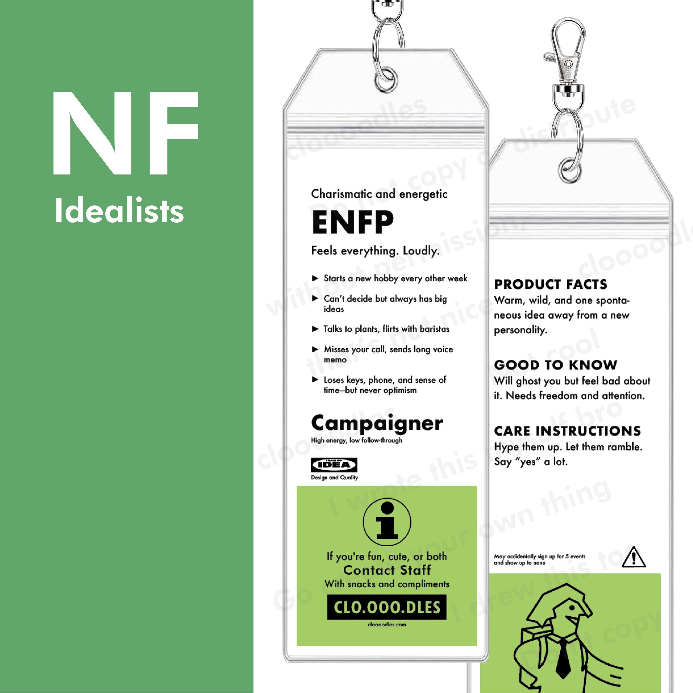 MBTI Price Tag - Green NF Group | cloooodles