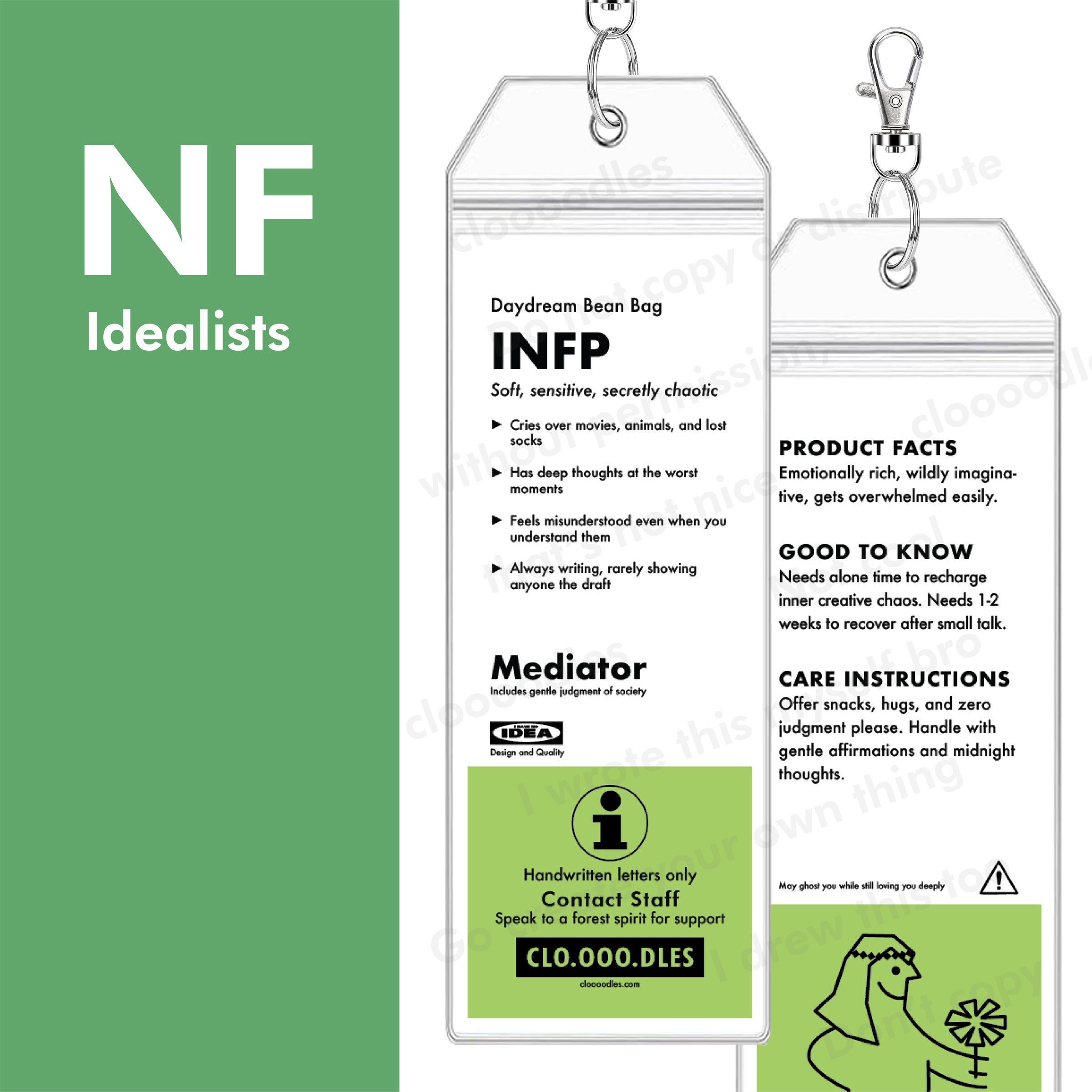 MBTI Price Tag - Green NF Group | cloooodles